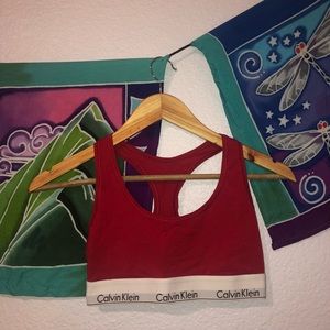 Red Calvin Klein Bra